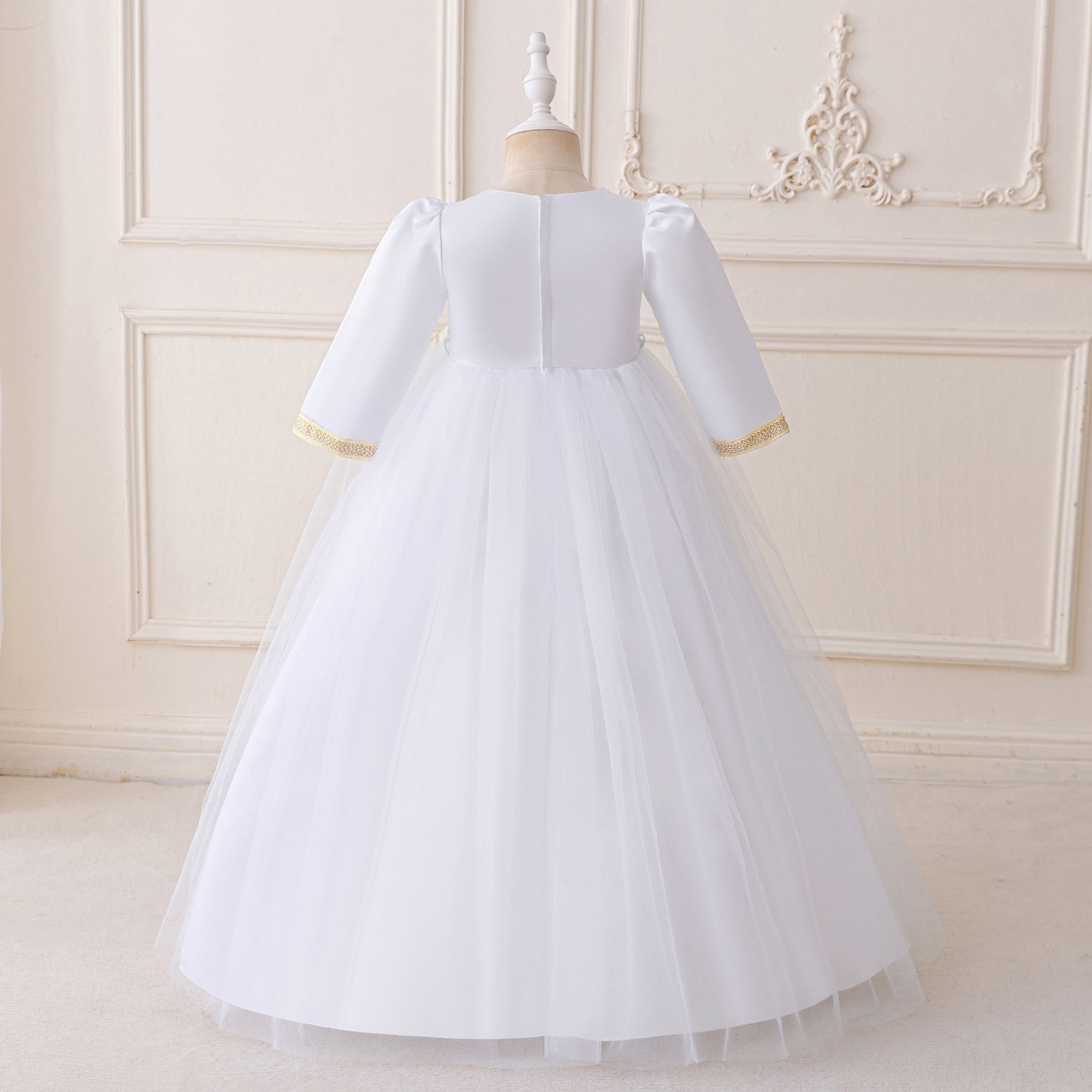 Girl Applique Tulle Gown Maxi Dress
