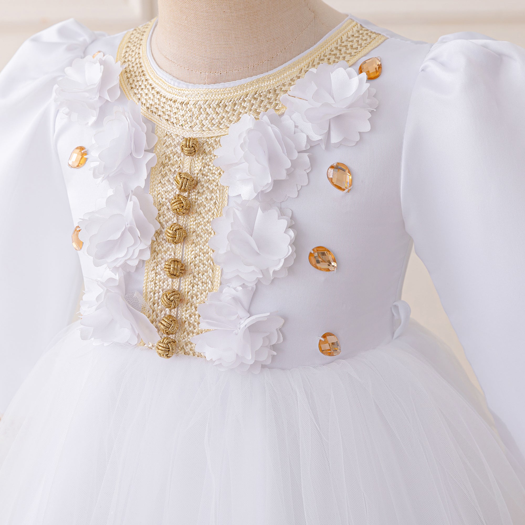 Girl Applique Tulle Gown Maxi Dress