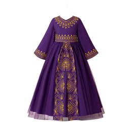 Ethnic Motifs Print Applique Maxi Dress