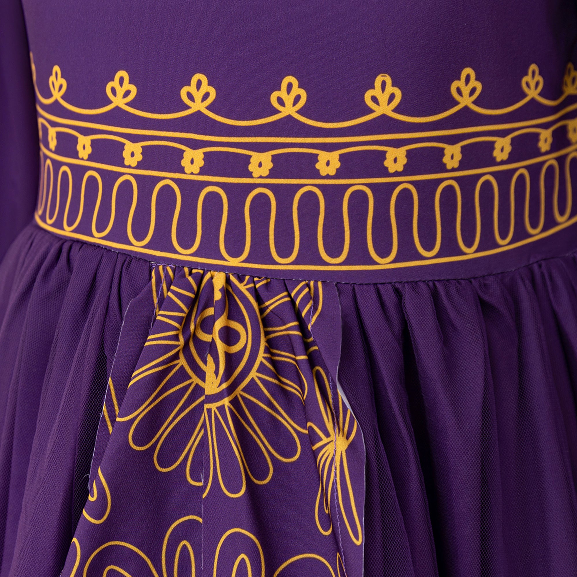 Ethnic Motifs Print Applique Maxi Dress