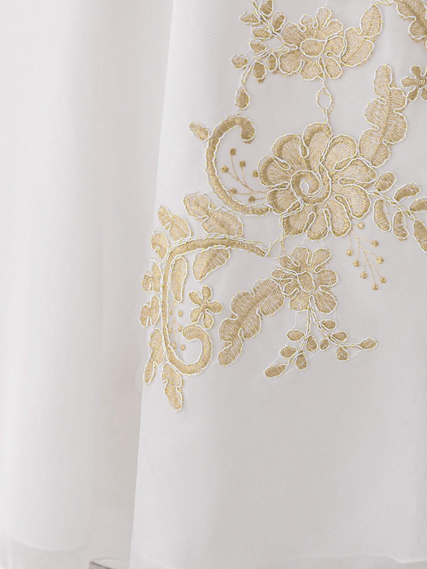 Girls Embroidered Georgette A-Line Midi Dress