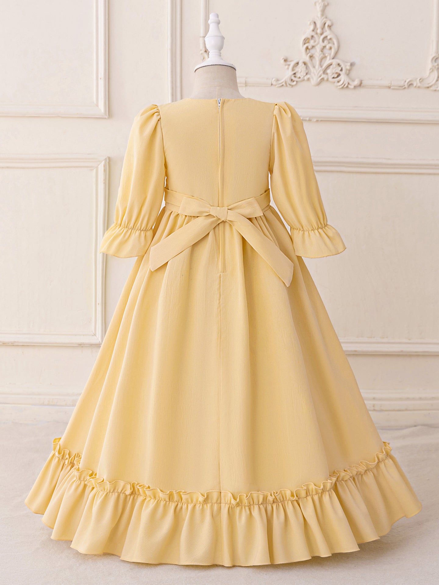 Girls Ethnic Motifs Embroidered Fit and Flare Dress
