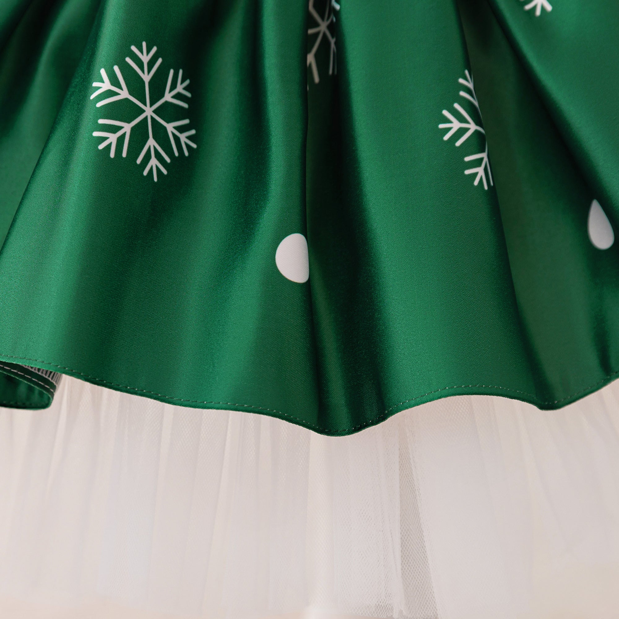 Girls Printed Puff Sleeve Fit & Flare Dress