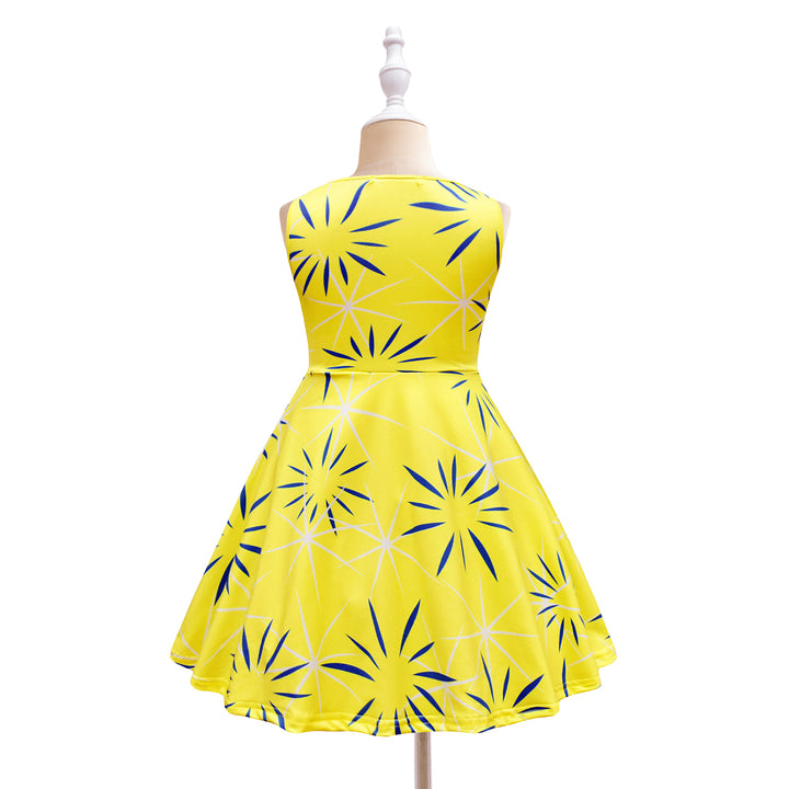 Girls Floral Printed Fit and Flare Dress