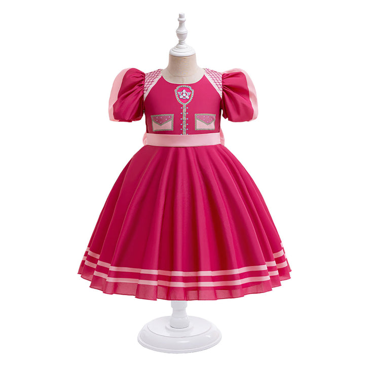 Printed Puff Sleeve A-Line Mini Dress