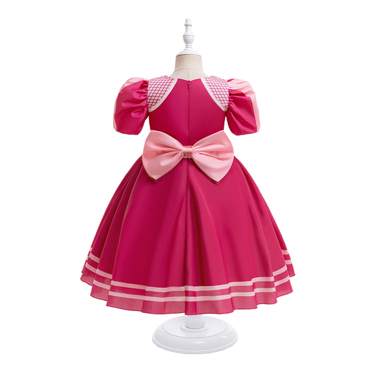 Printed Puff Sleeve A-Line Mini Dress