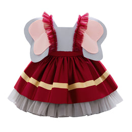 Girl Square Neck Fit and Flare Midi Dress