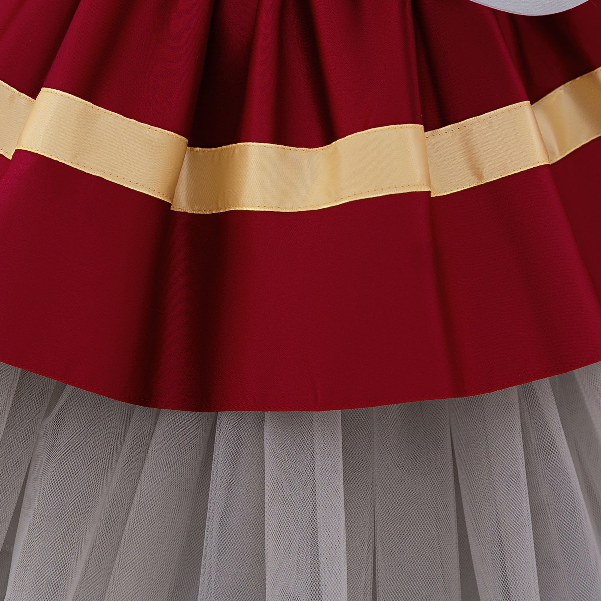 Girl Square Neck Fit and Flare Midi Dress
