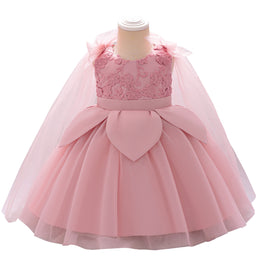 Girls Embroidered Fit and Flare Dress