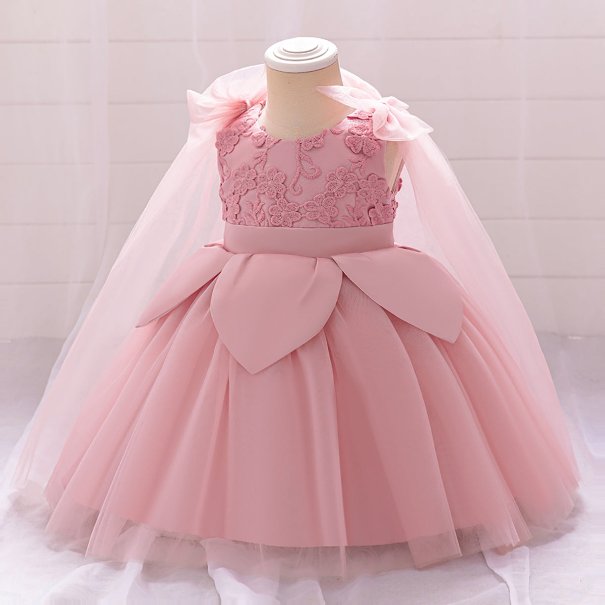 Girls Embroidered Fit and Flare Dress