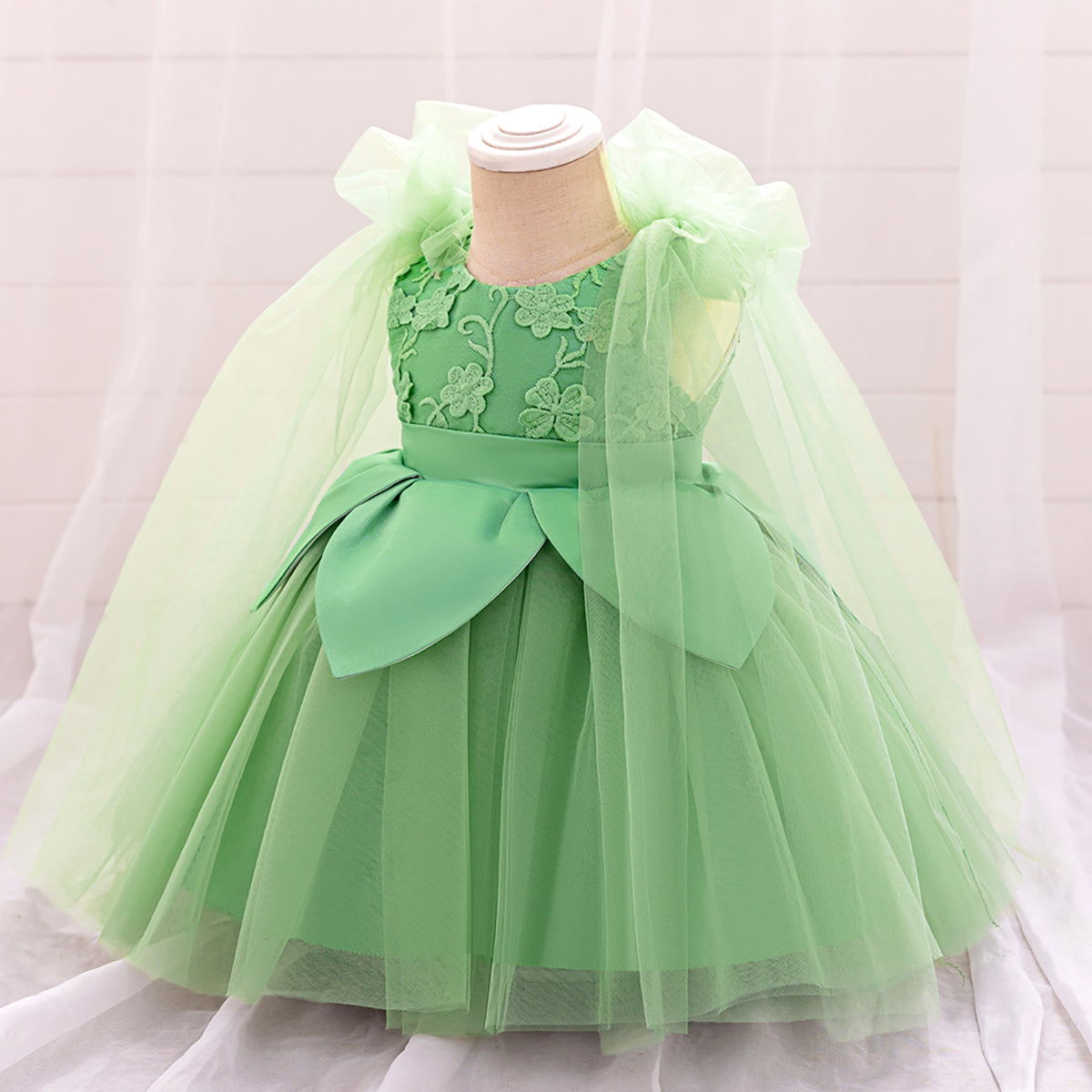 Girls Embroidered Fit And Flare Dress