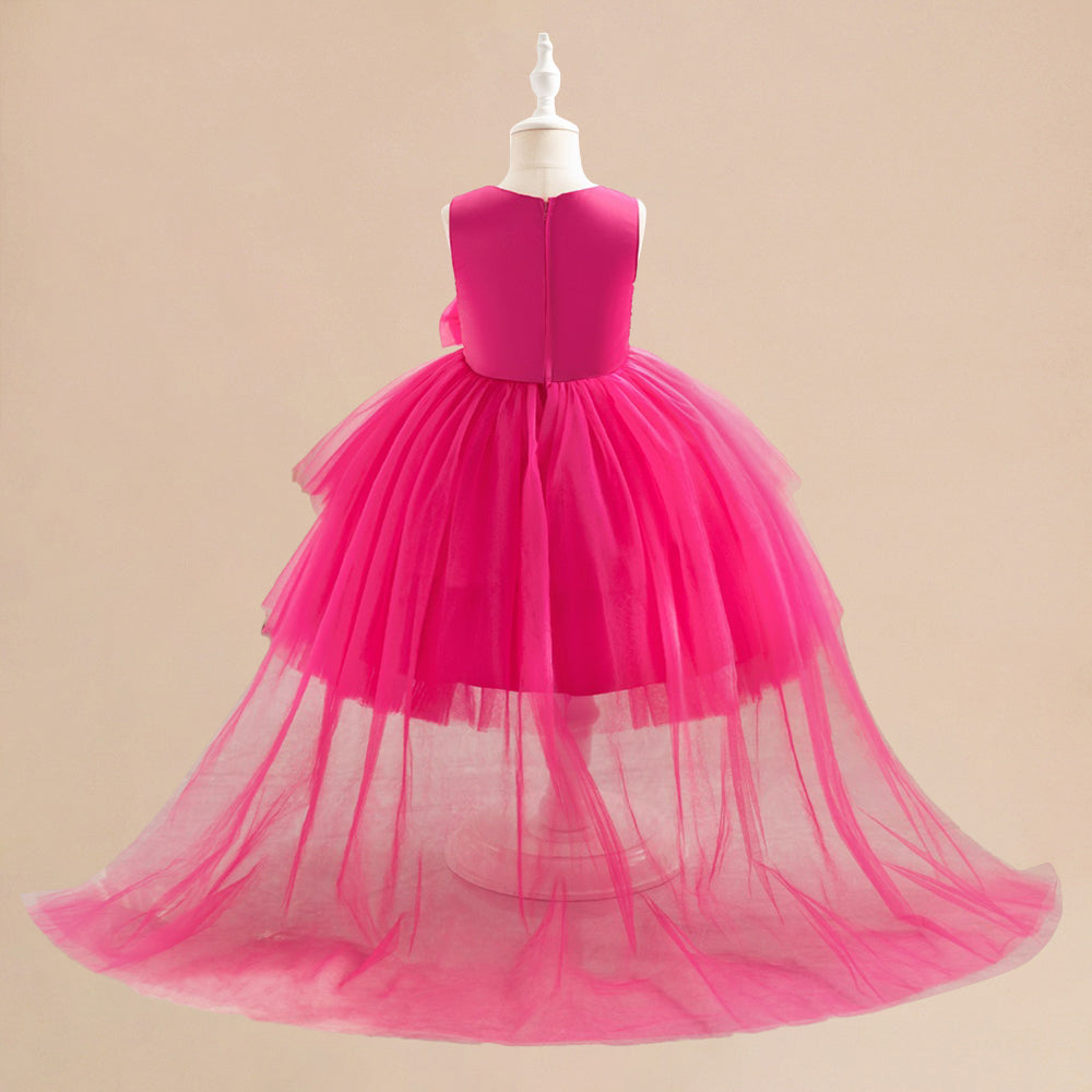 Girls Round Neck Fit and Flare Dress