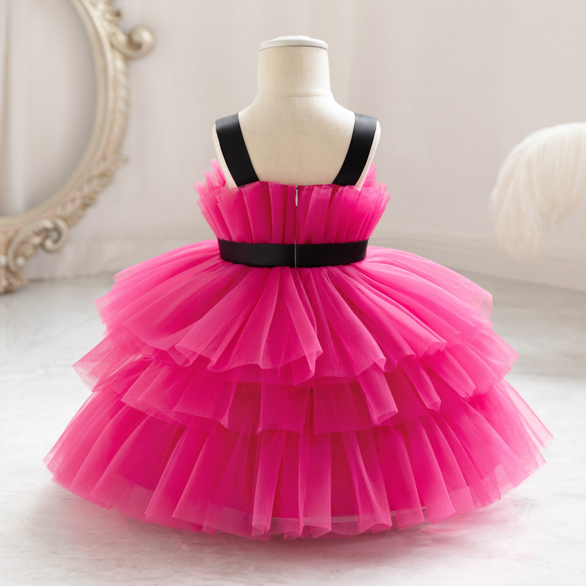 Girls Shoulder Straps Fit & Flare Dress