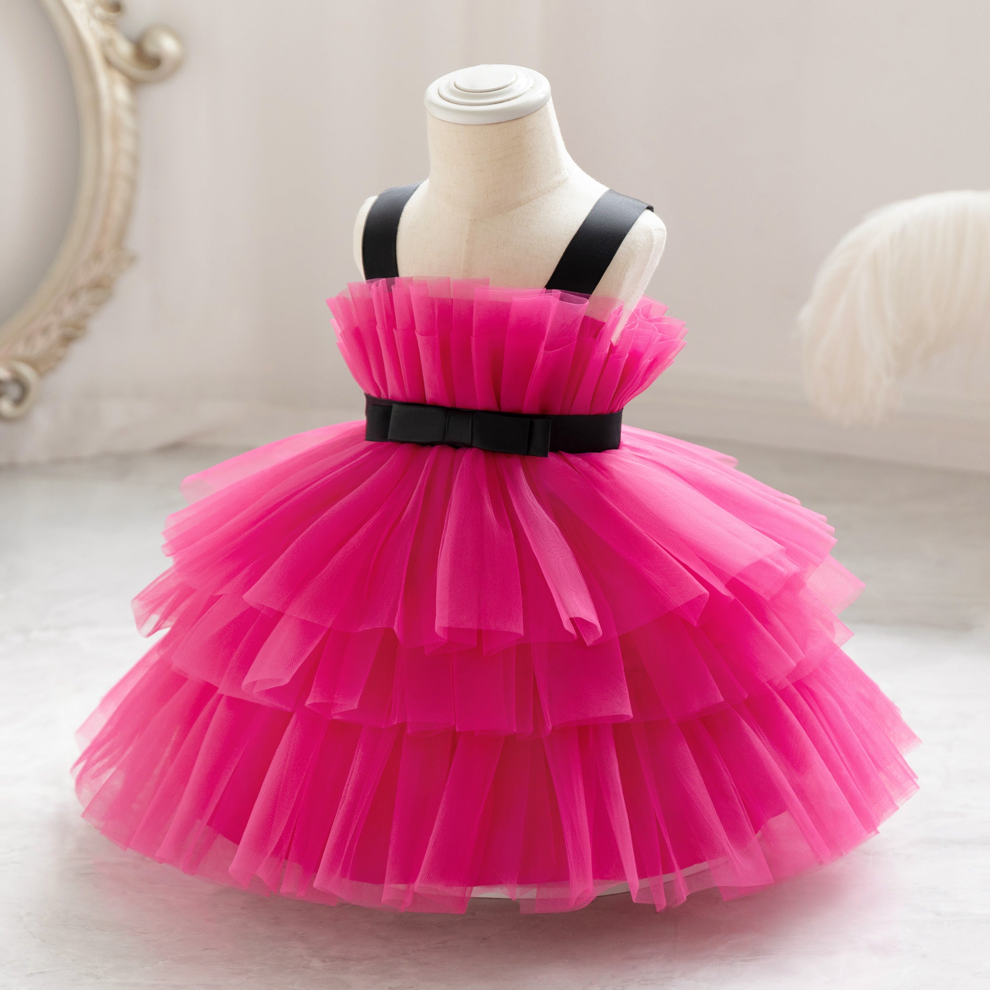 Girls Shoulder Straps Fit & Flare Dress