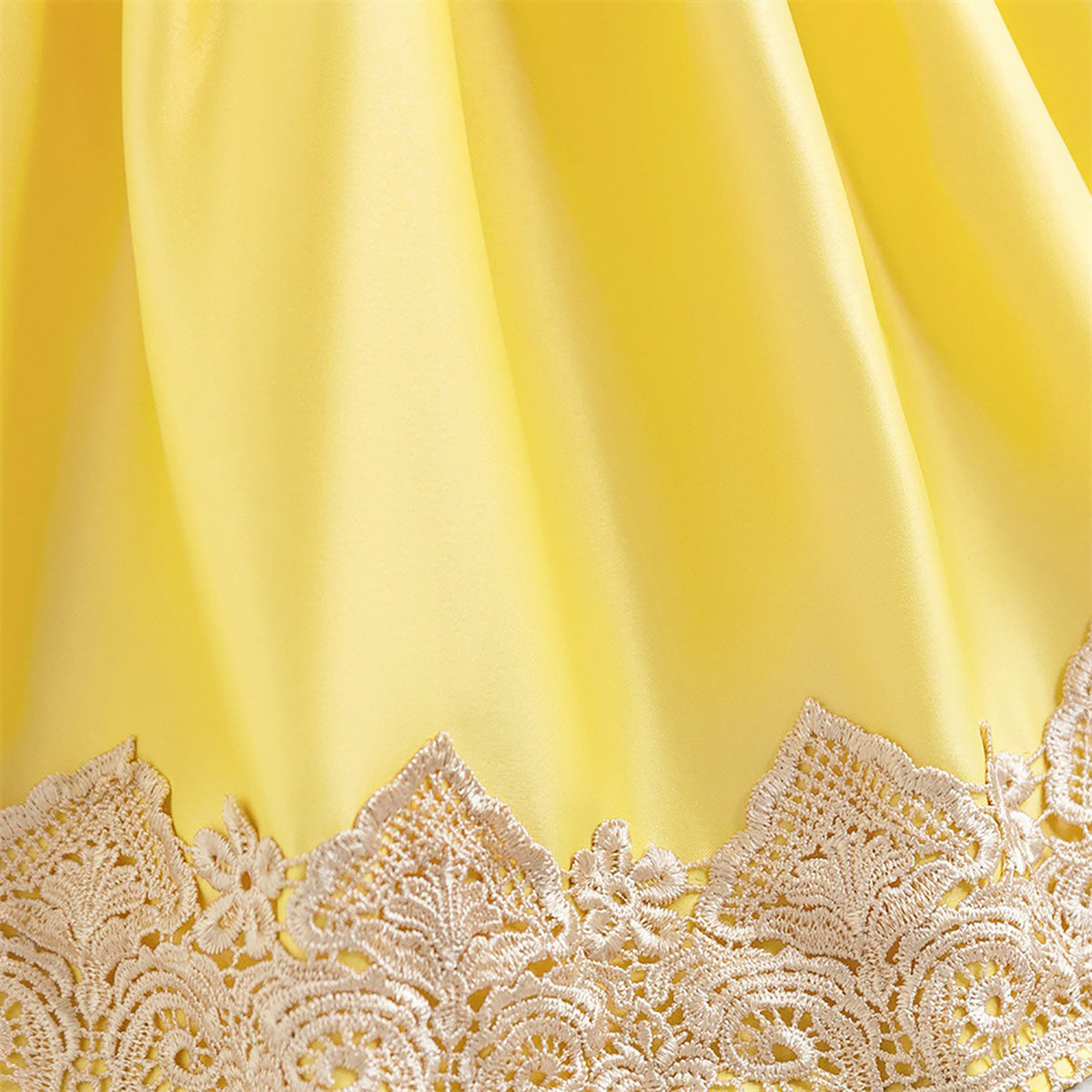 Girls Puff Sleeve Fit and Flare Dress