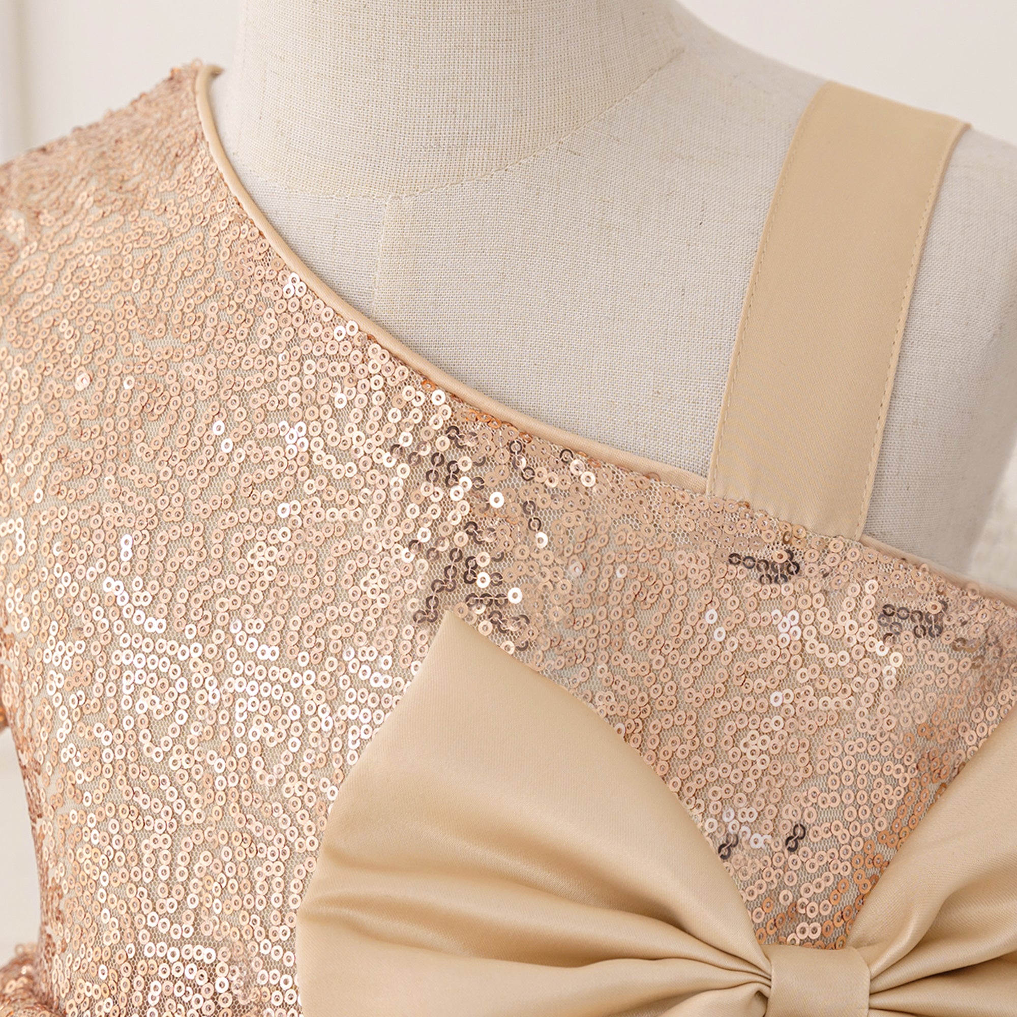 Girls Embellished One Shoulder A-Line Midi Dress