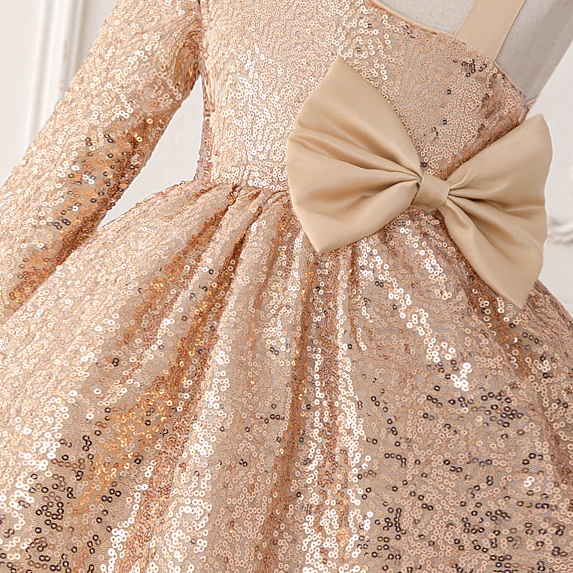 Girls Embellished One Shoulder A-Line Midi Dress