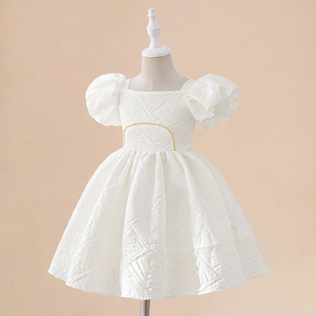Puff Sleeve A-Line Dress