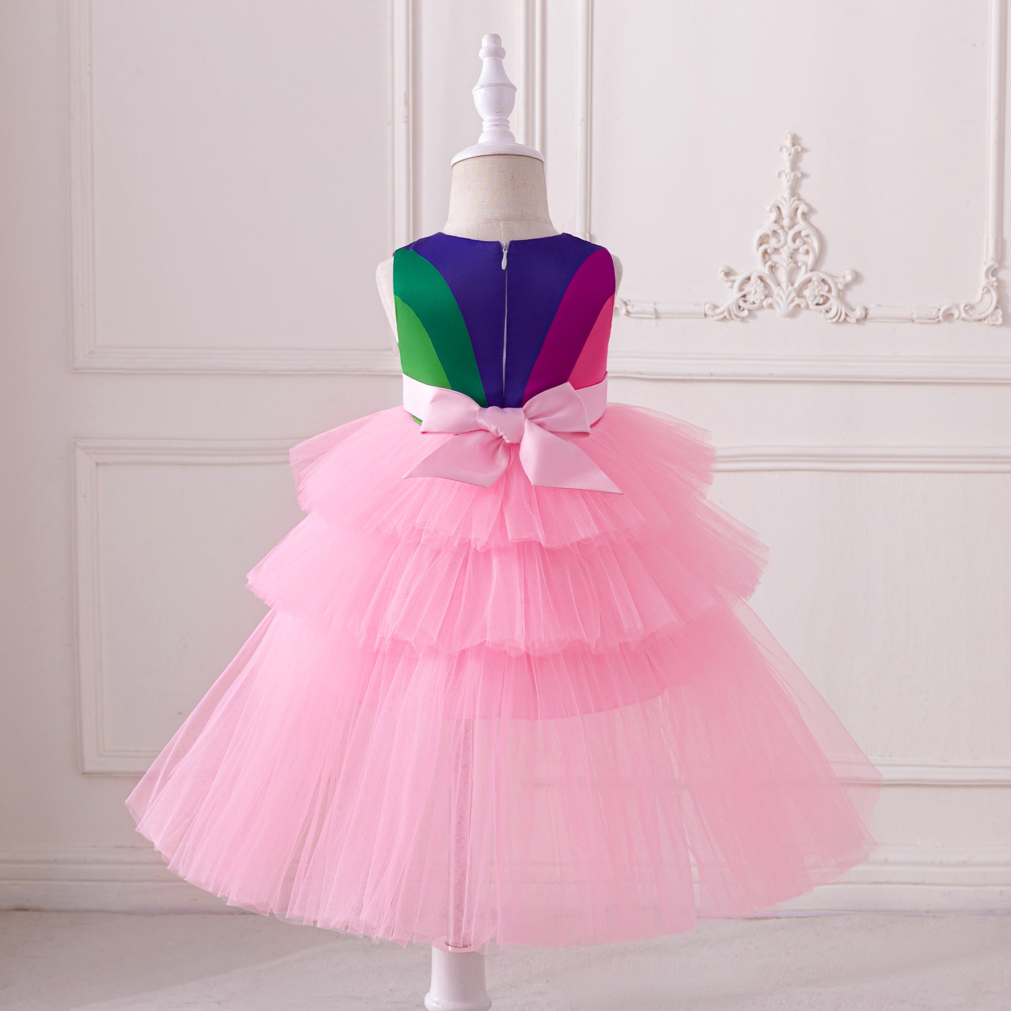 Girls Layered Balloon Dress