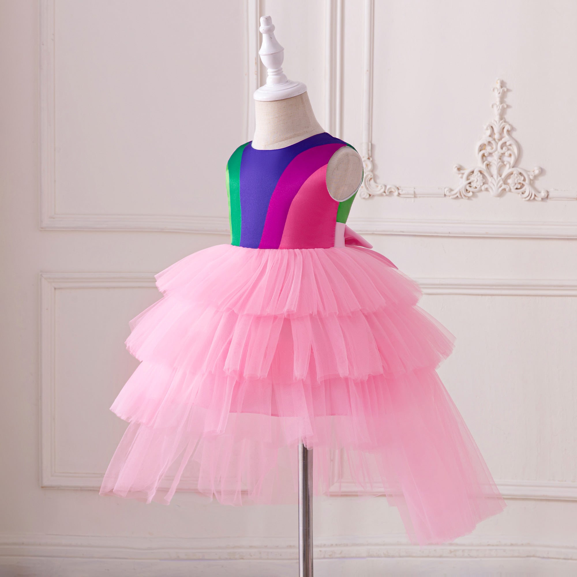 Girls Layered Balloon Dress