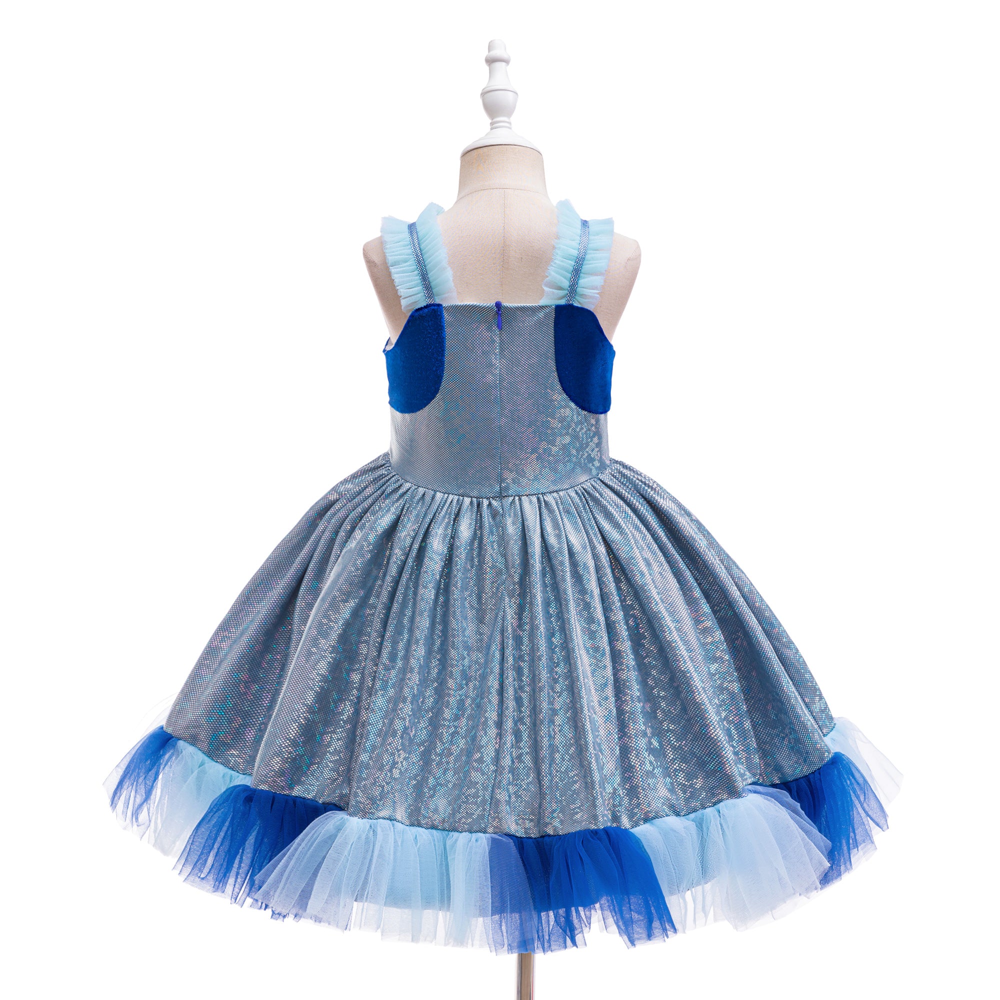 Girls Printed Sleeveless Fit & Flare Dress