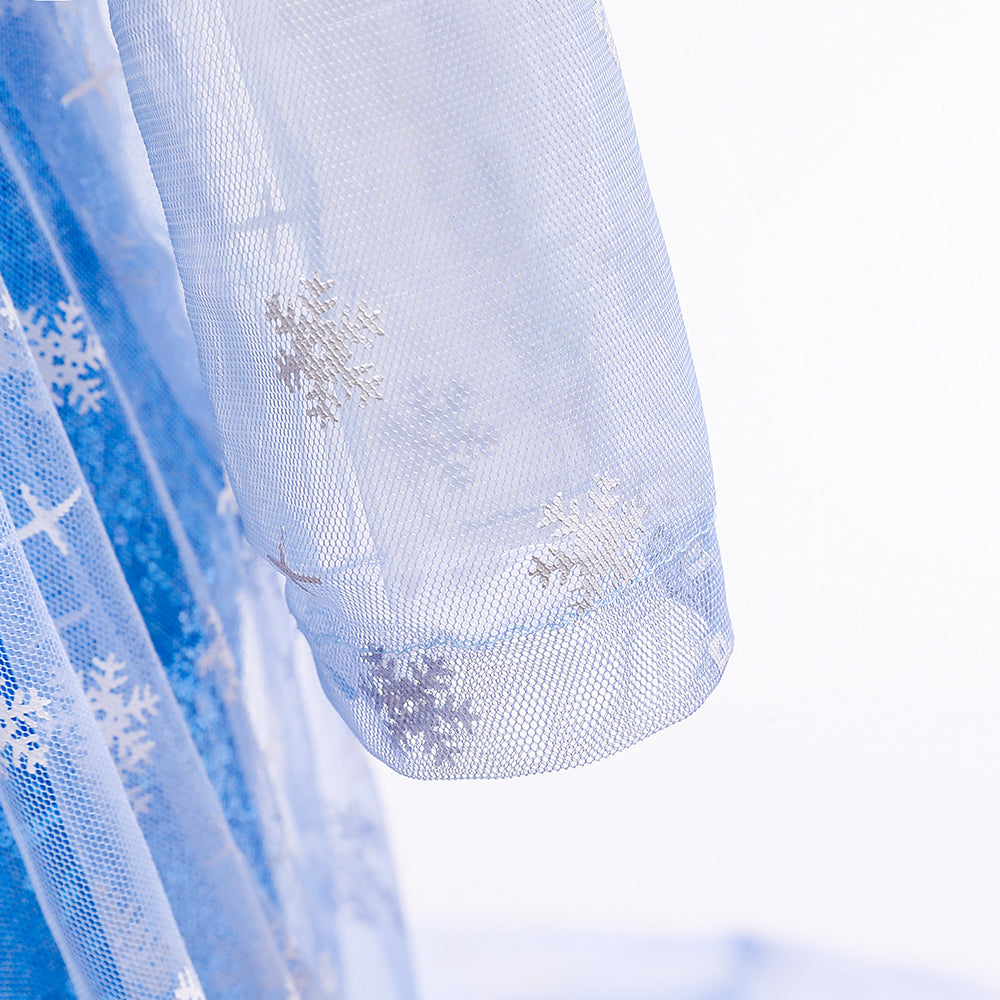 Girls Blue Embellished A-Line Maxi Dress