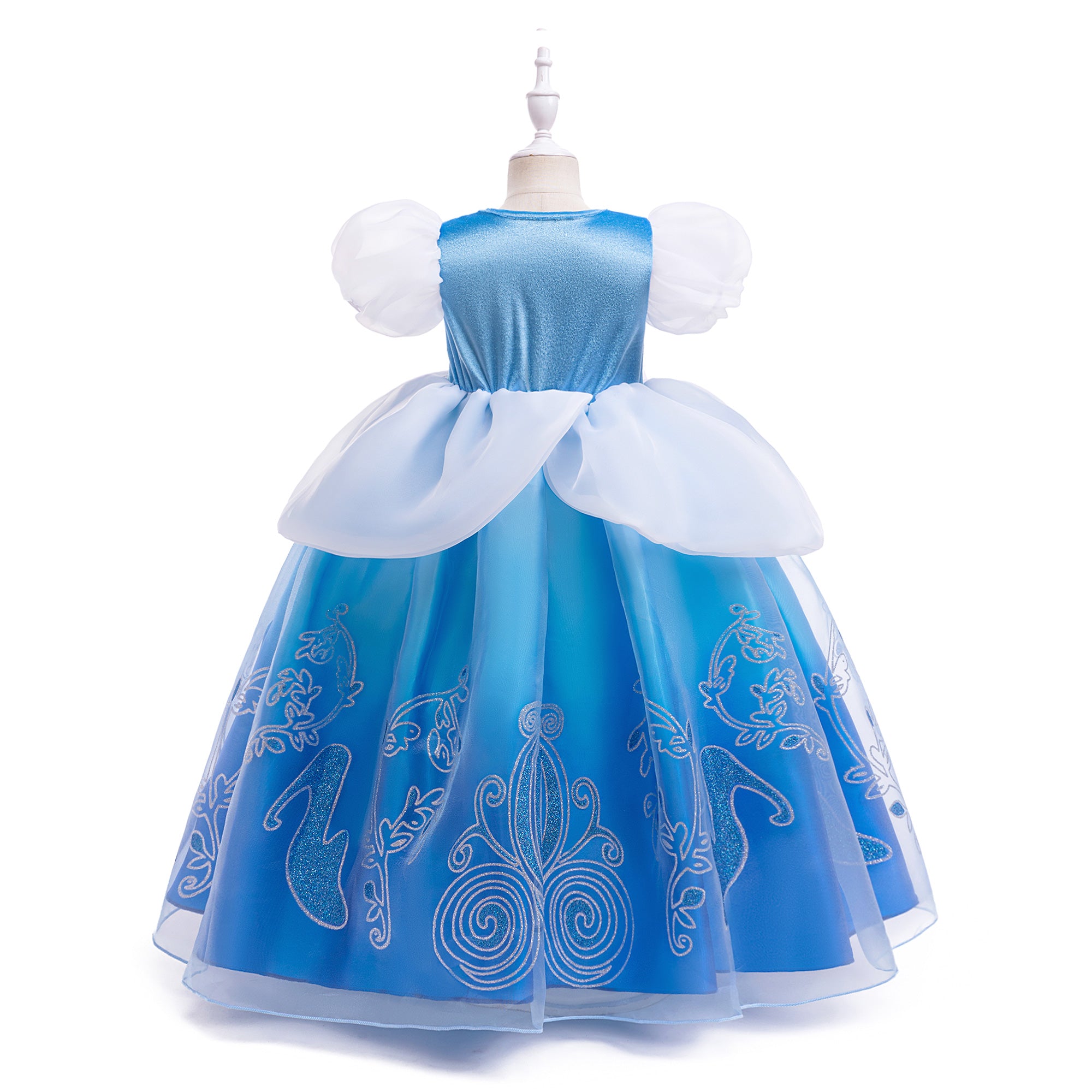 Girls Self Design Gown Dress