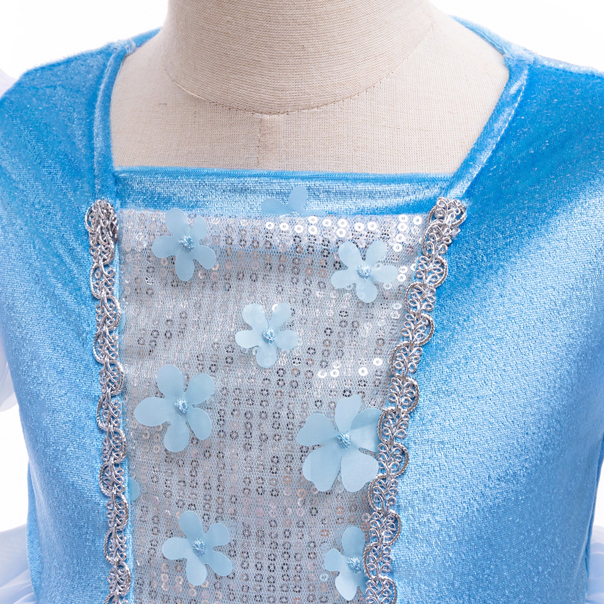 Girls Self Design Gown Dress