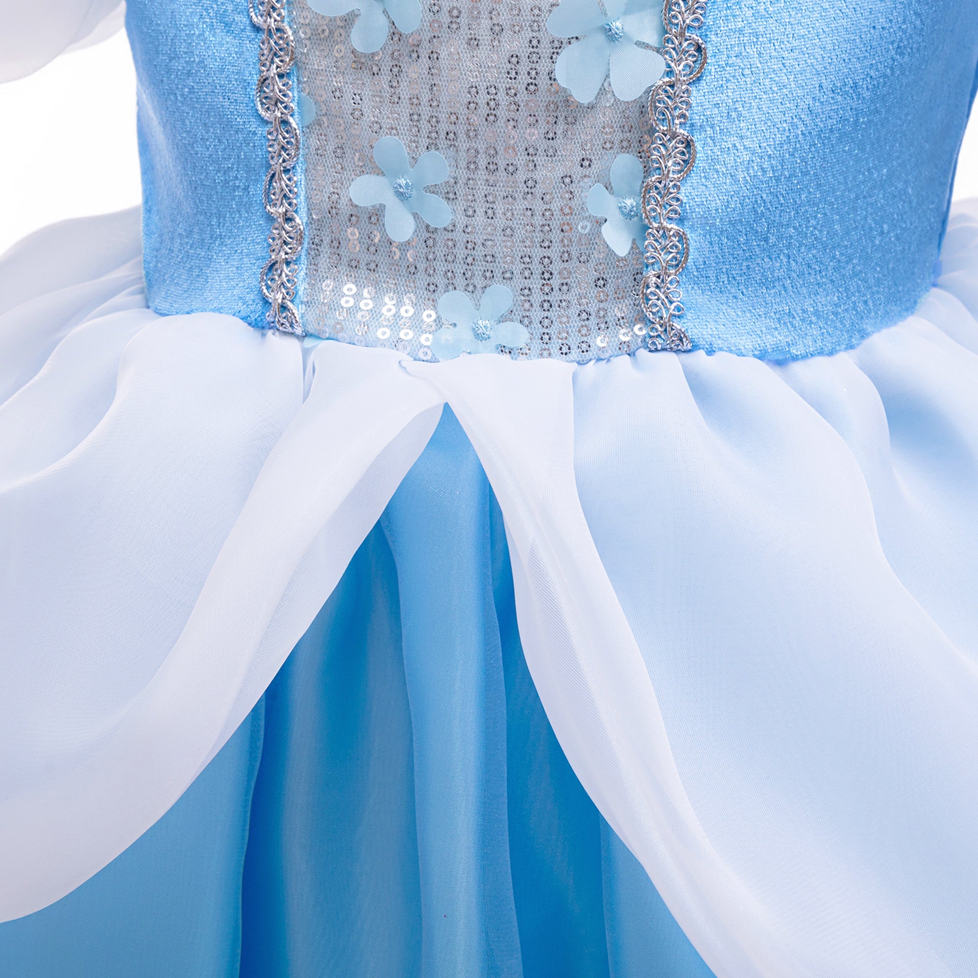 Girls Self Design Gown Dress