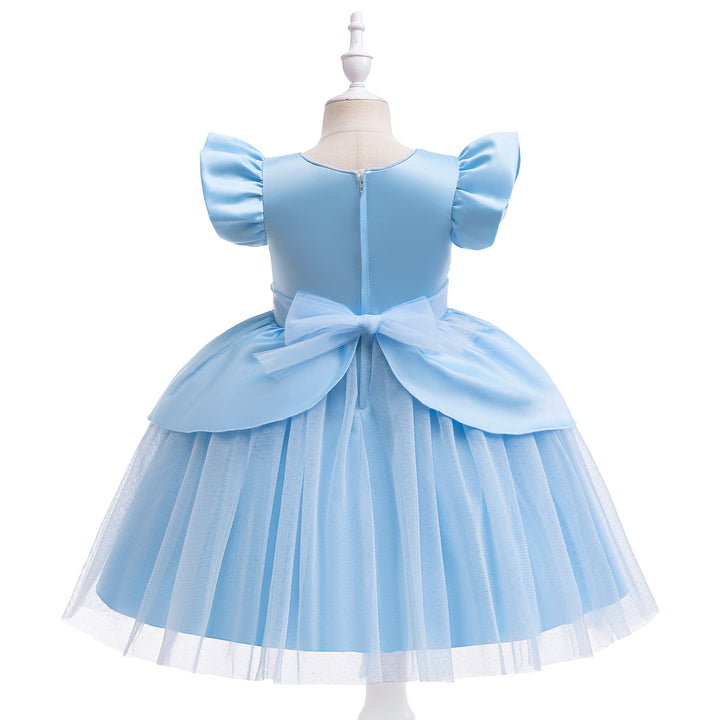 Girls Embellished Sequined A-Line Dress