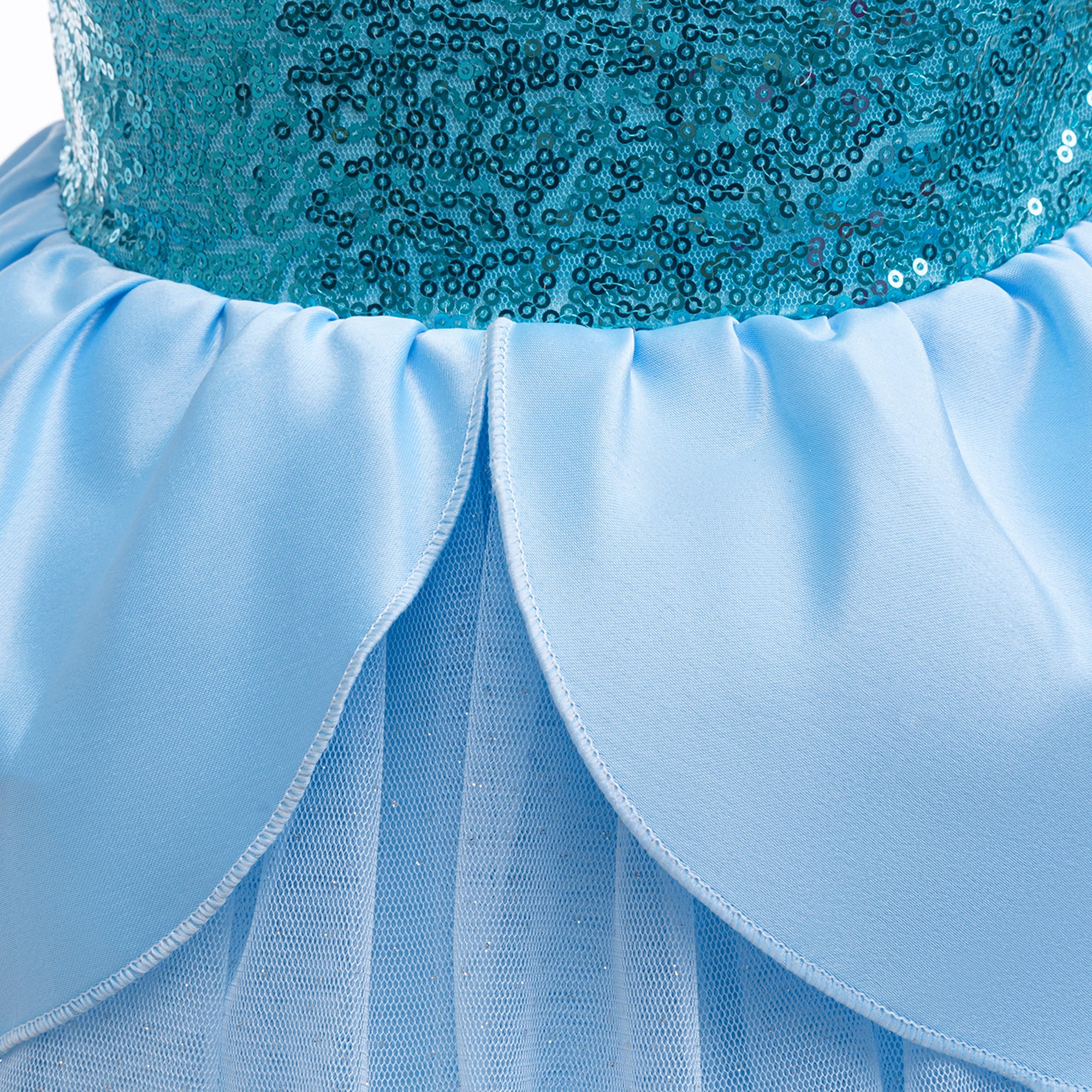 Girls Embellished Sequined A-Line Dress