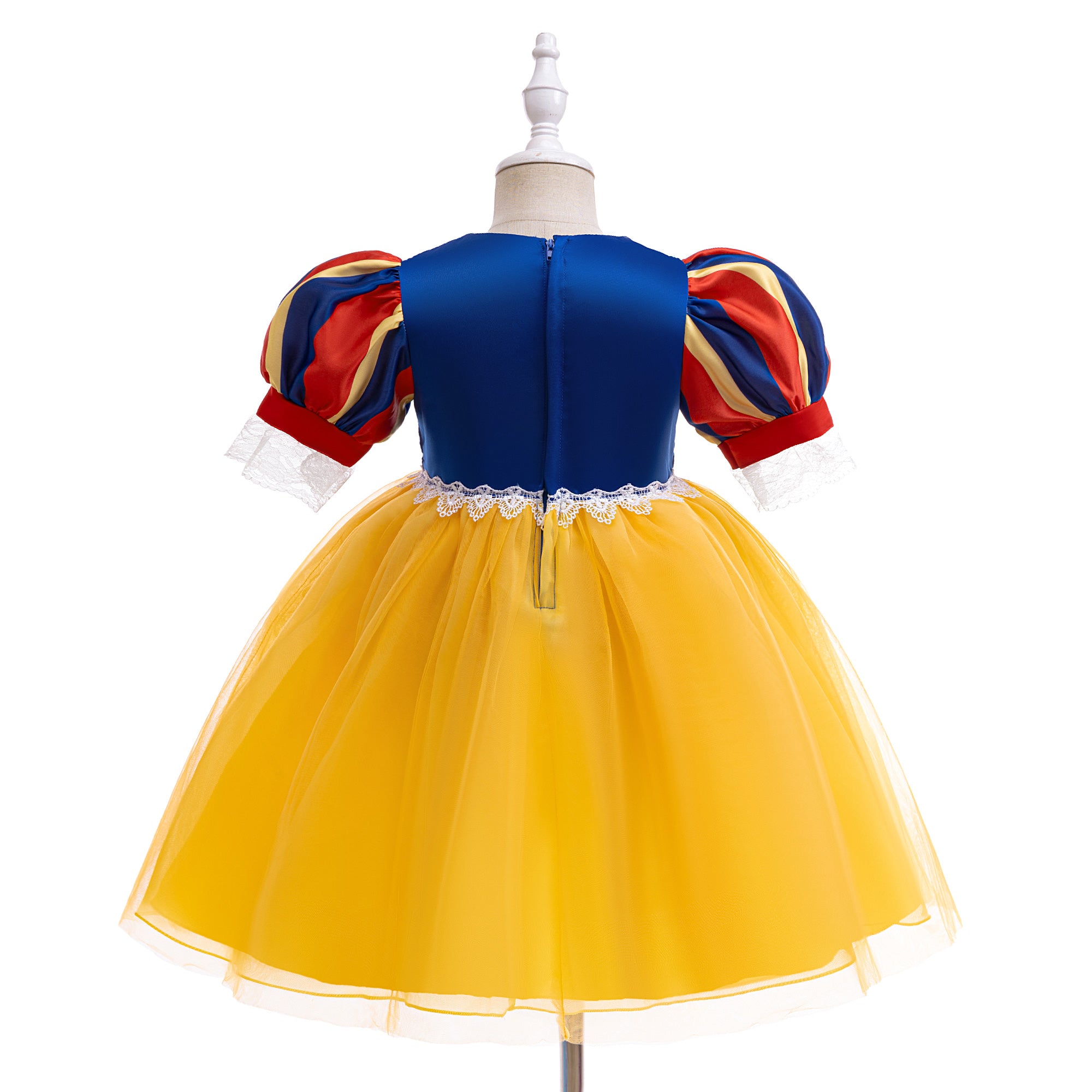 Girls Puff Sleeve Fit and Flare Dress