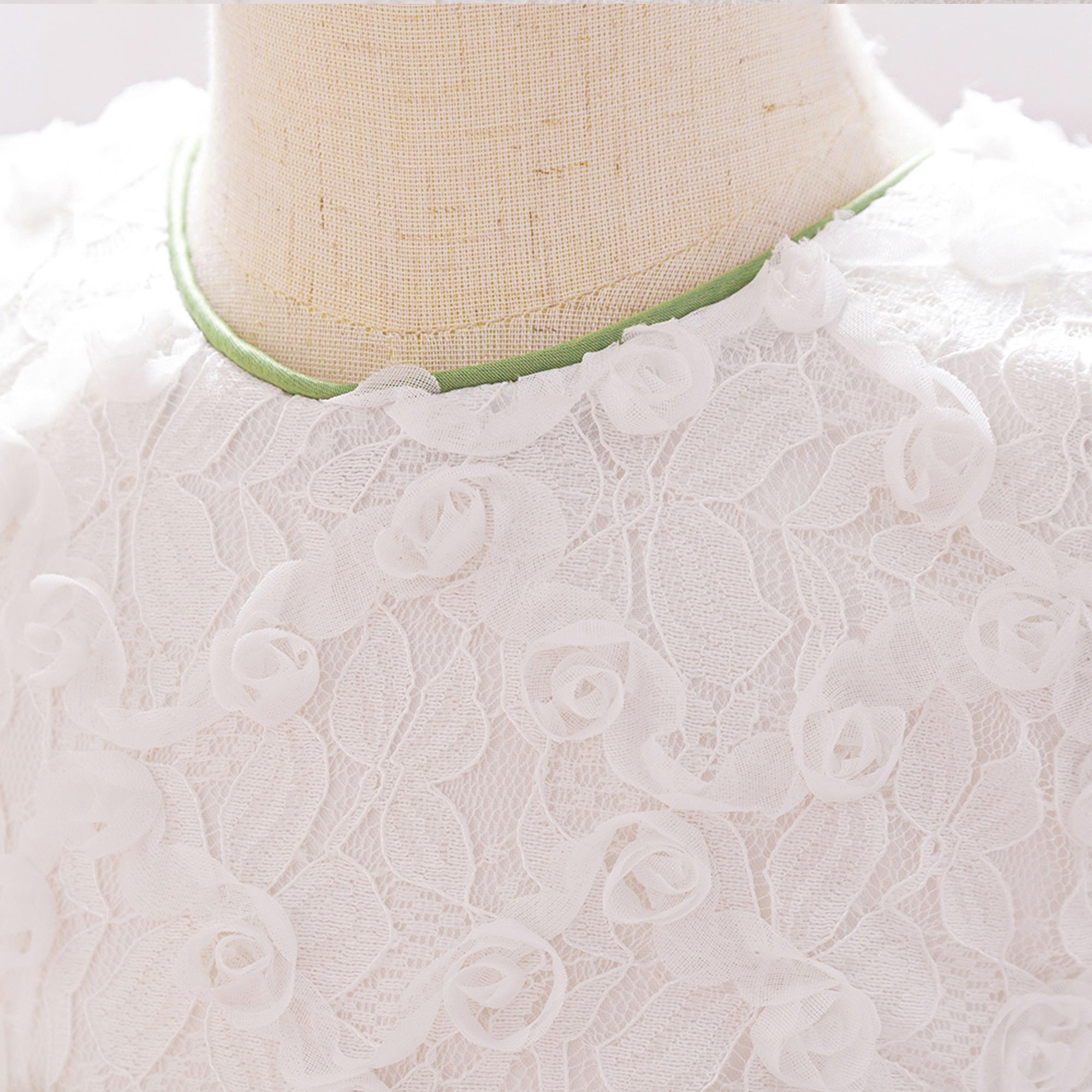 Girls Embroidered Layered Chiffon A-Line Midi Dress