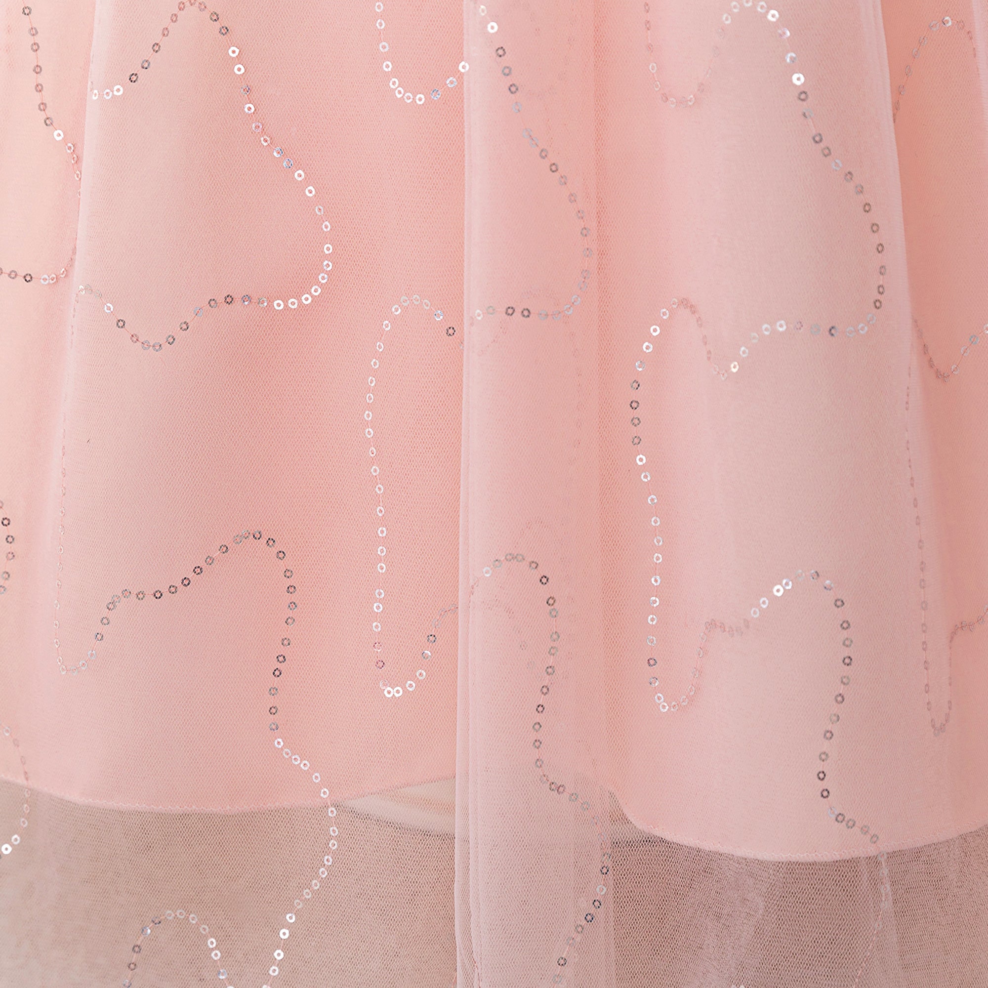 Flared Sleeve Applique A-Line Maxi Dress