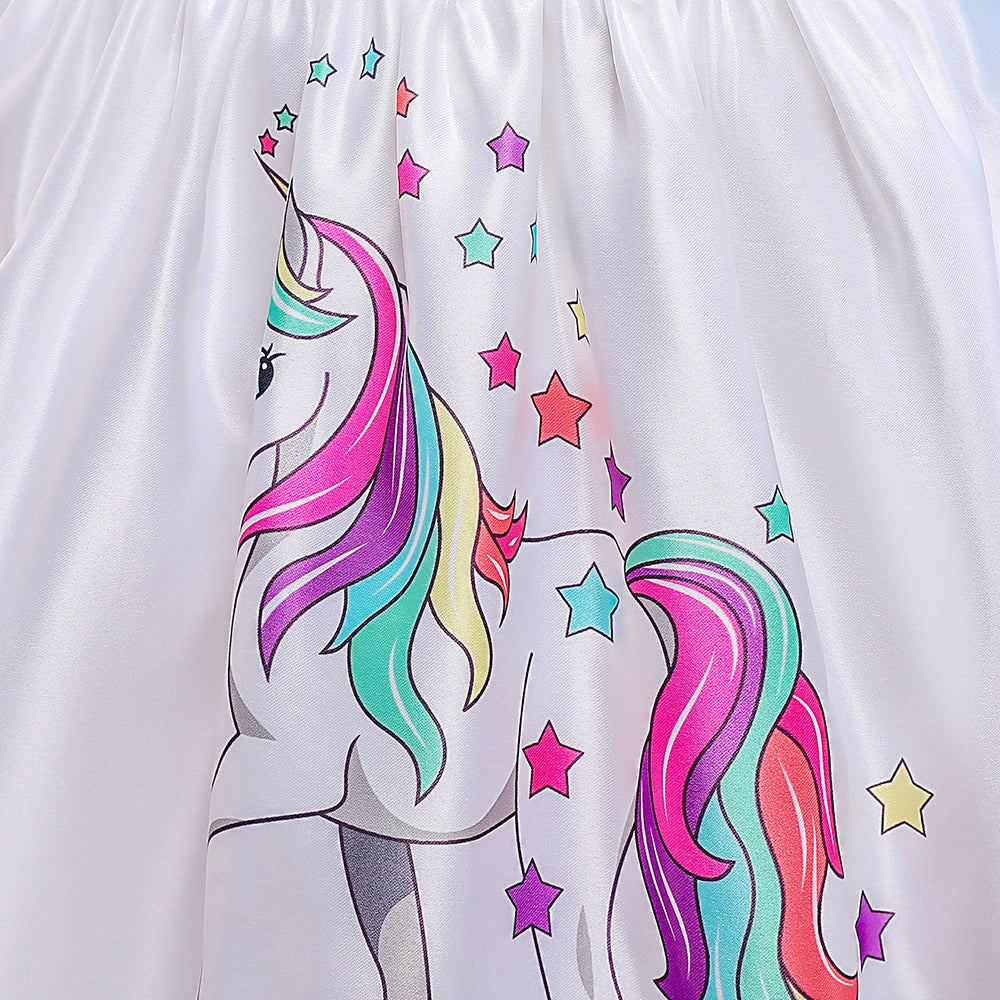 Girls Purple Cartoon Characters Balloon Party Dress