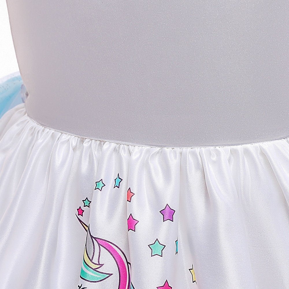 Girls Purple Cartoon Characters Balloon Party Dress