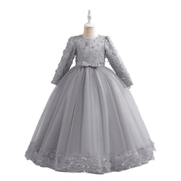 Girls Applique Fit & Flare Maxi Dress