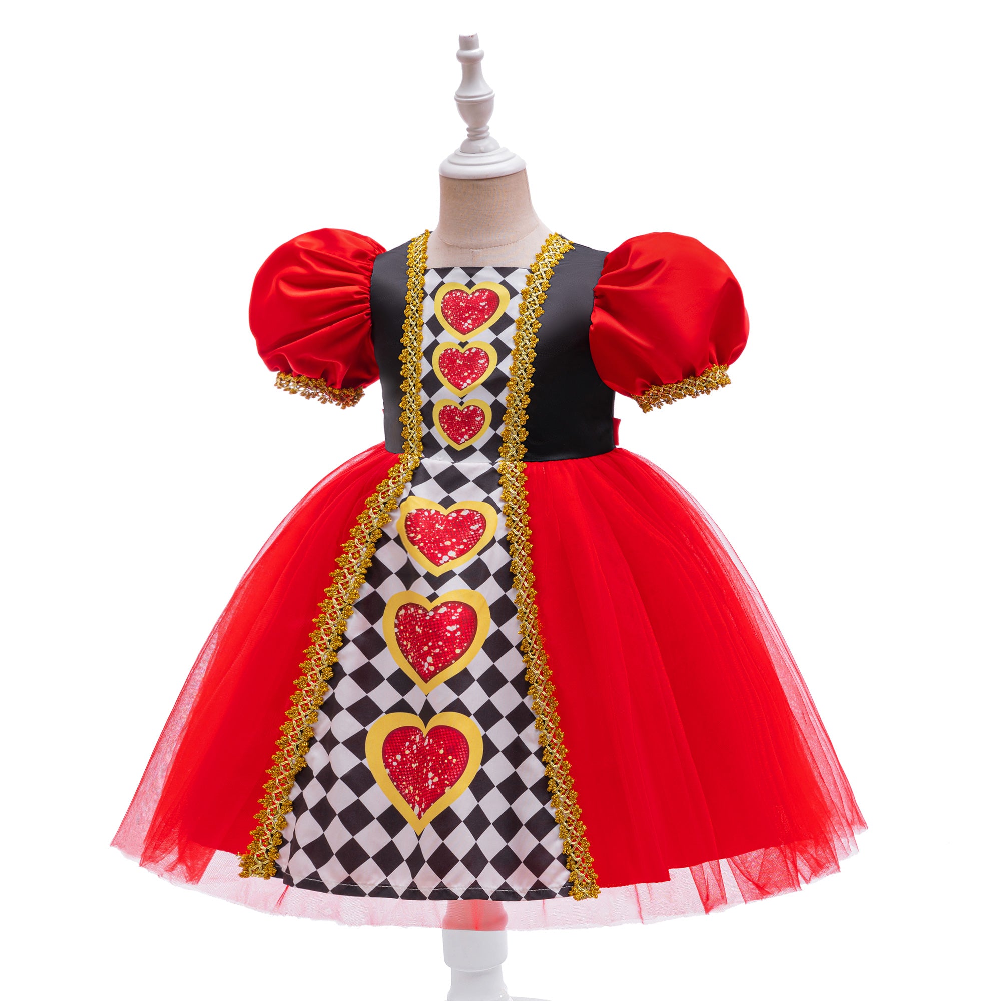 Girls Printed Balloon Mini Dress