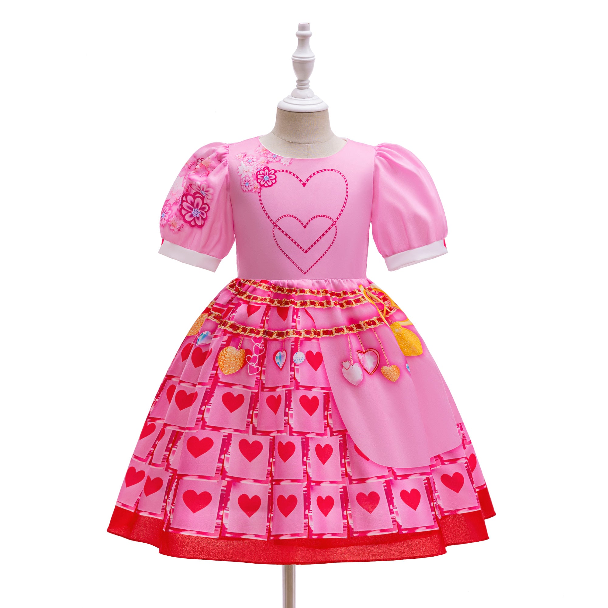 Girls Printed Fit and Flare Mini Dress
