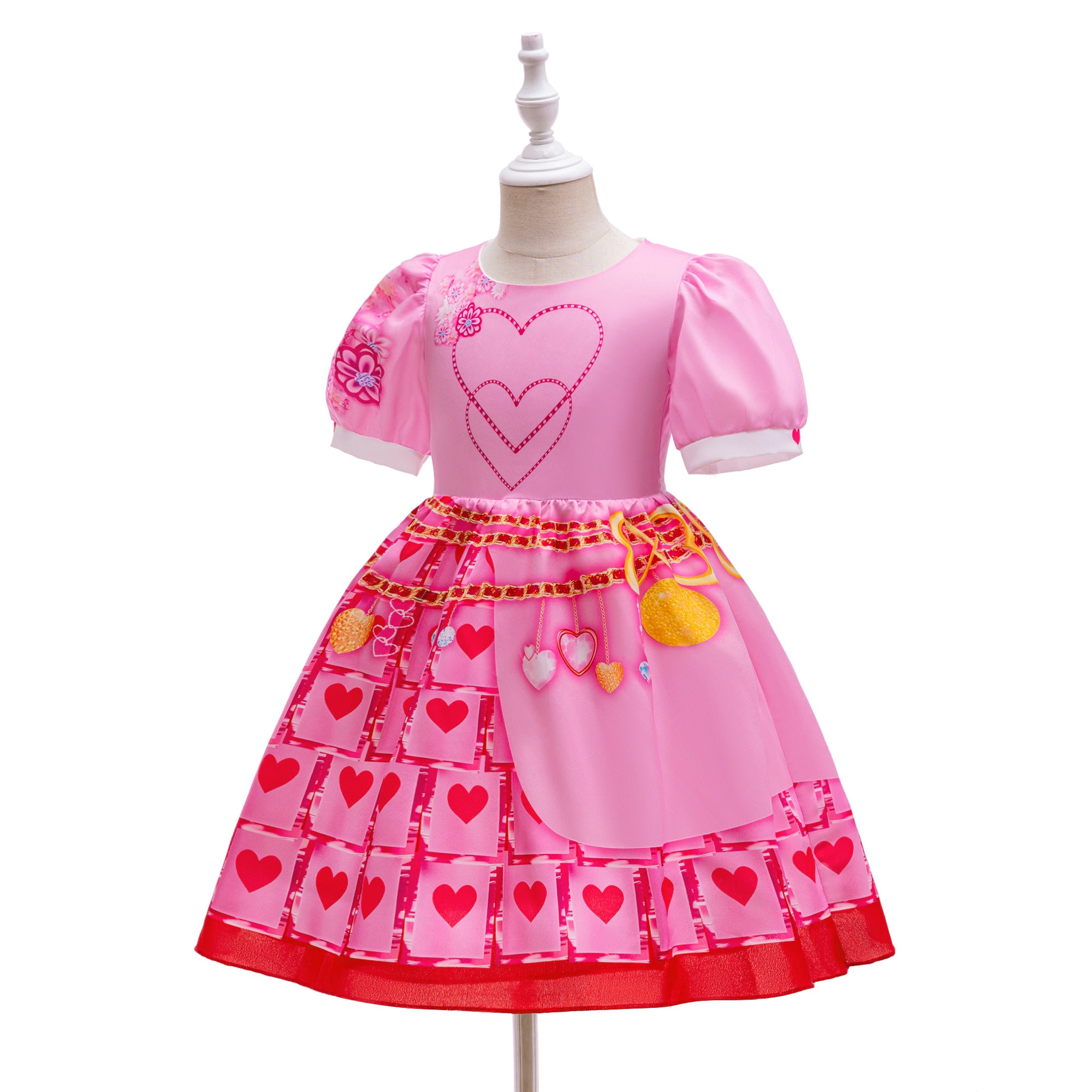 Girls Printed Fit and Flare Mini Dress