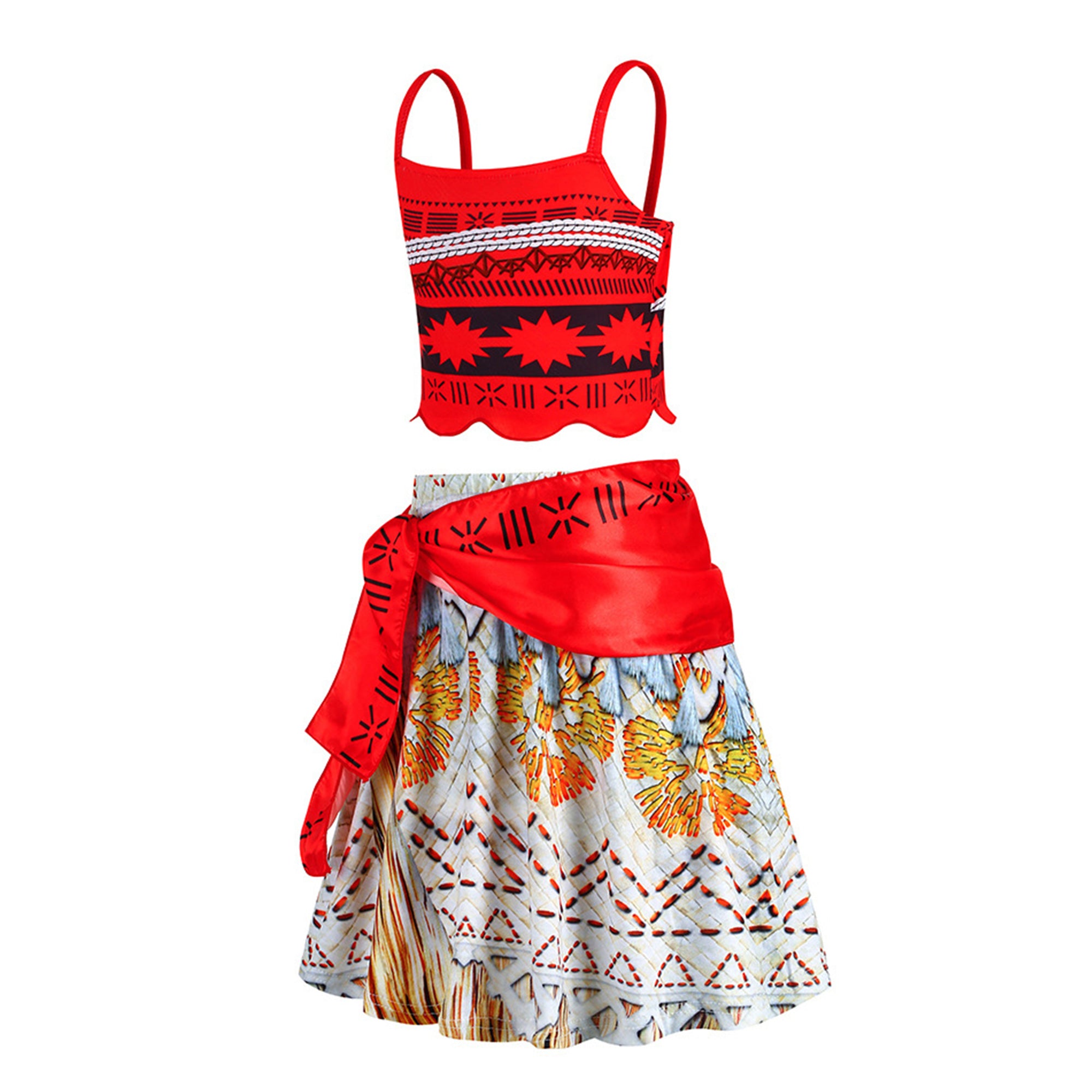 Girls Printed Top with Skirt