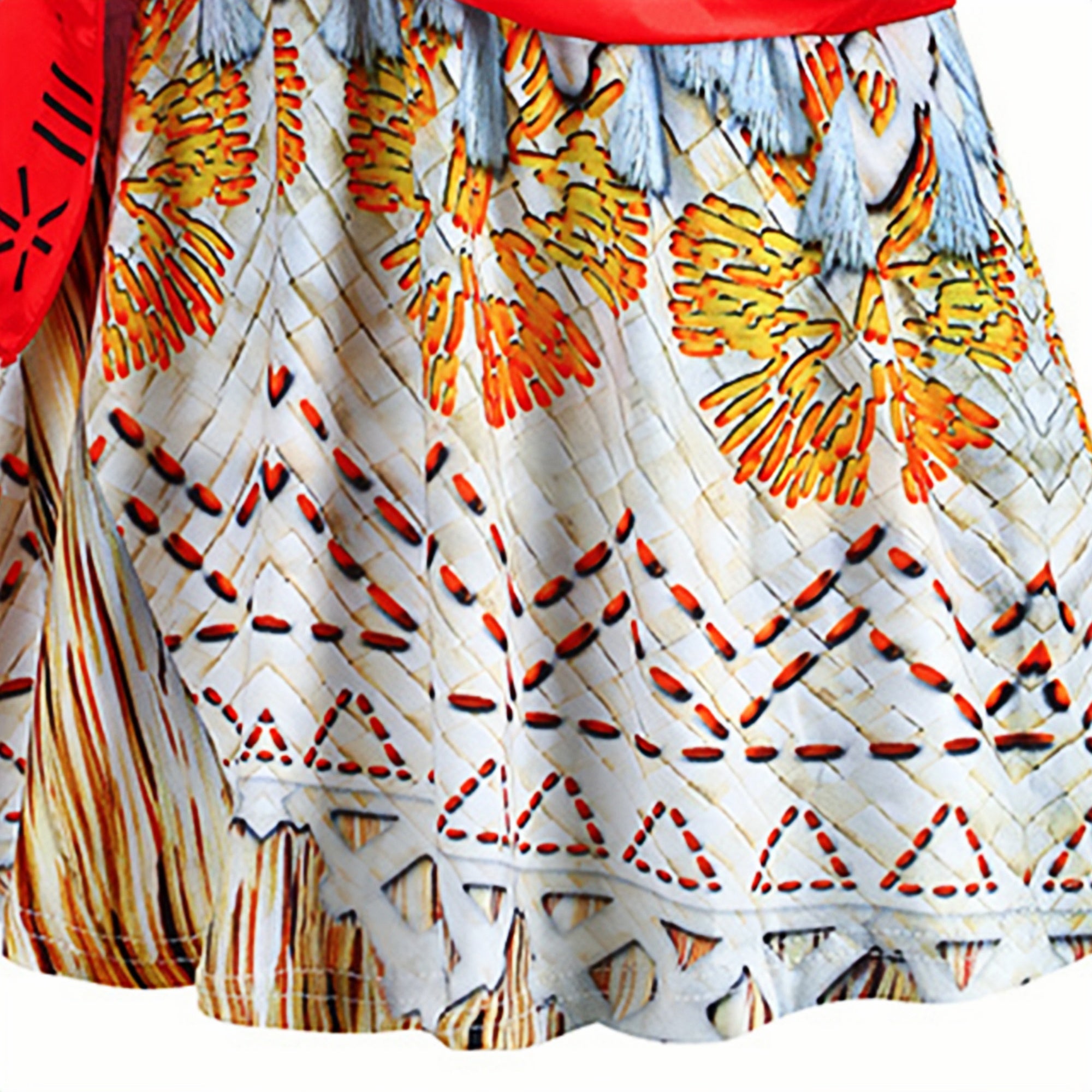 Girls Printed Top with Skirt