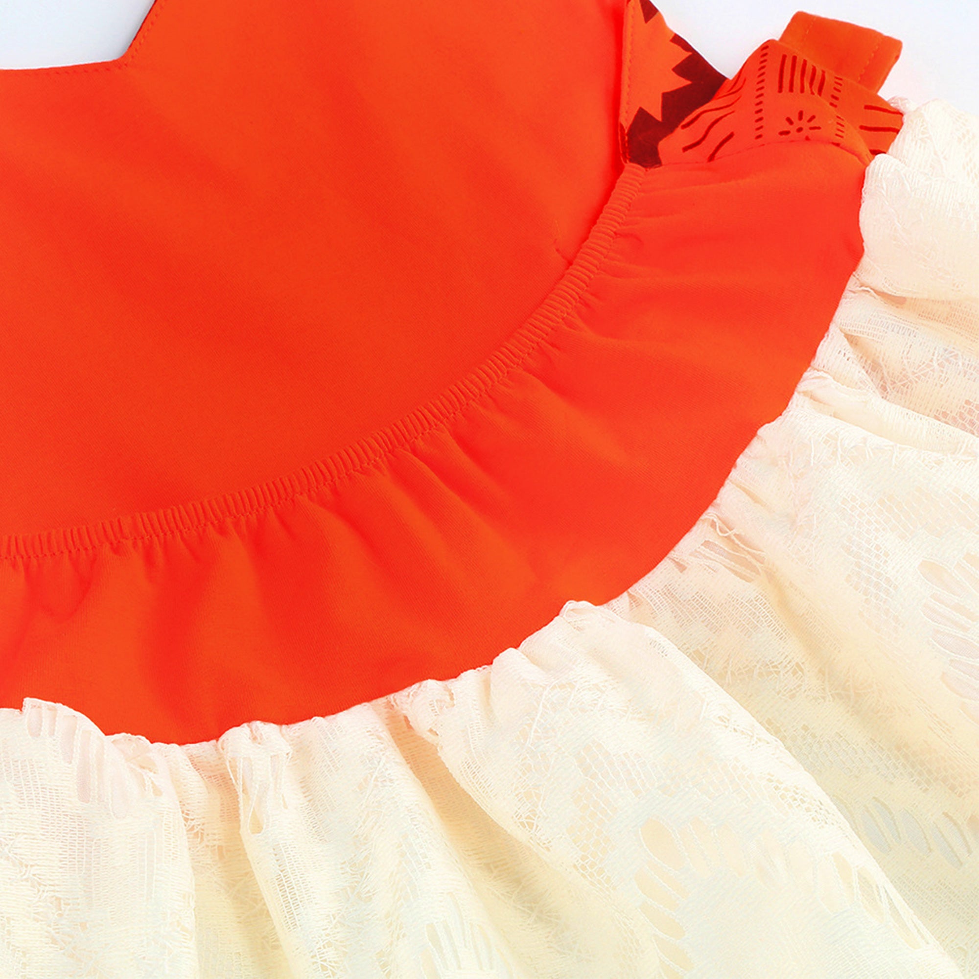 Girls Tie-Up Neck A-Line Dress