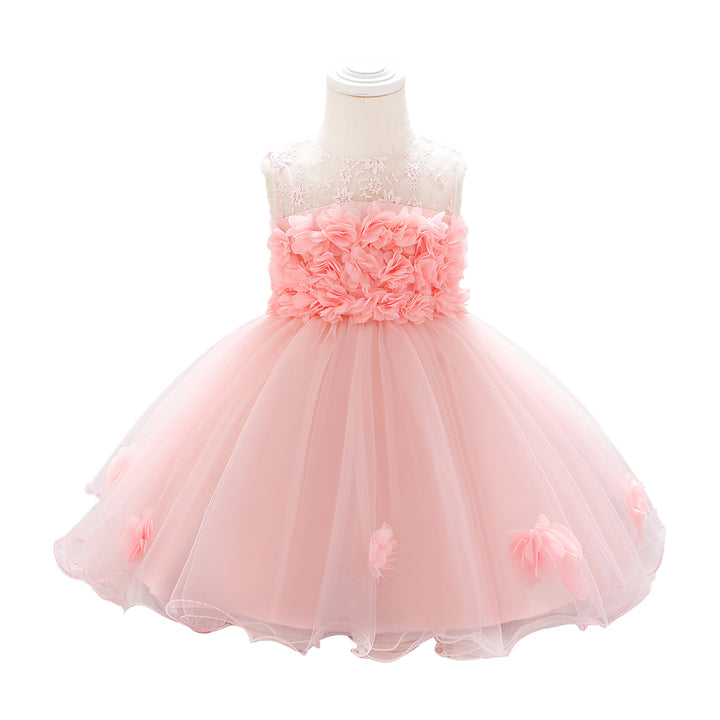 Girls Self Designed Fit & Flare Midi Dress