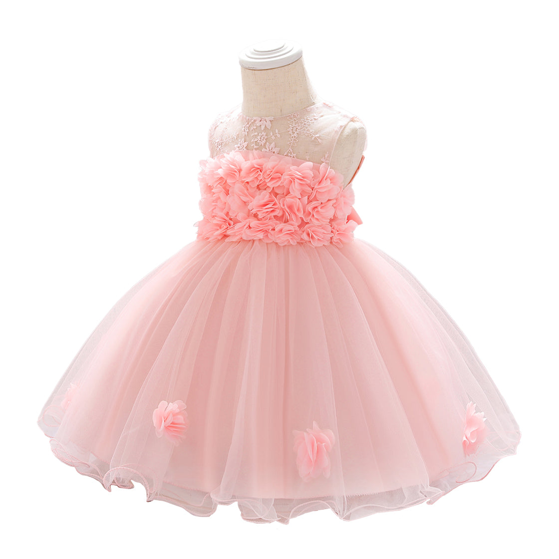Girls Self Designed Fit & Flare Midi Dress