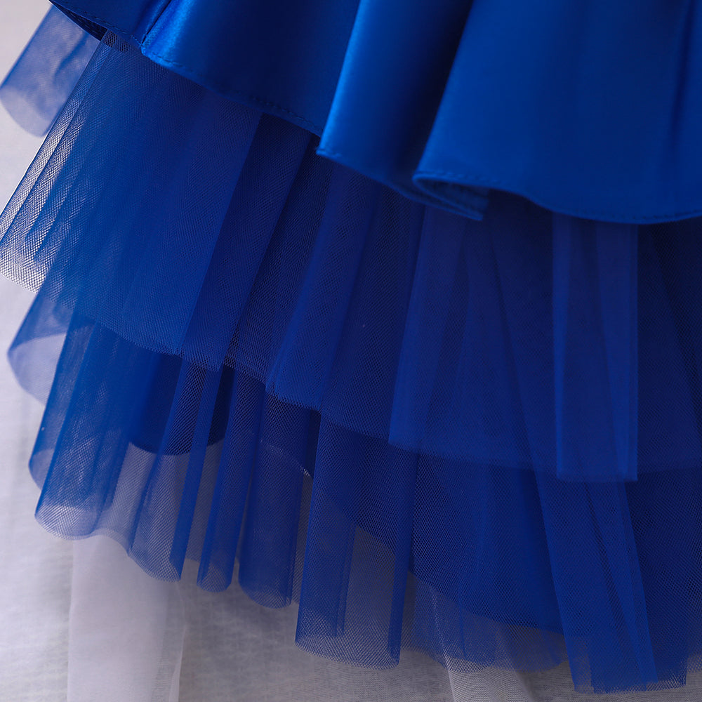 Girls Layered Balloon Fit and Flare Mini Dress