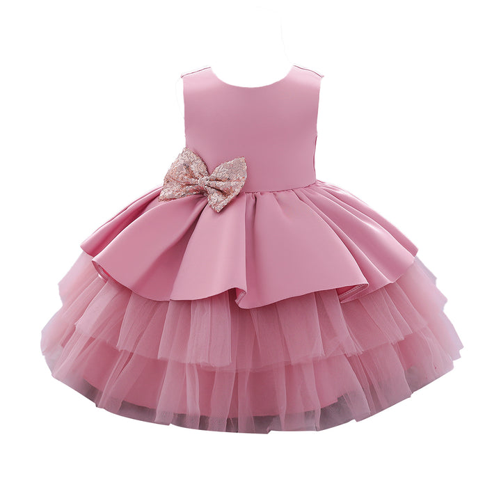 Girl Layered Tulle Gown Dress