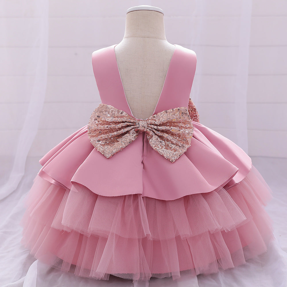 Girl Layered Tulle Gown Dress