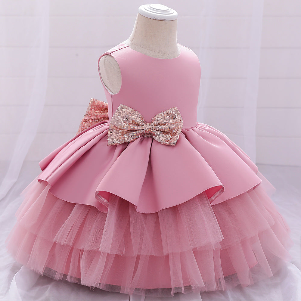 Girl Layered Tulle Gown Dress