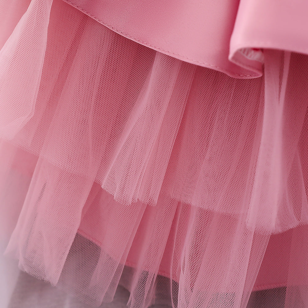 Girl Layered Tulle Gown Dress